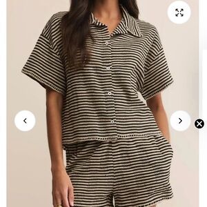 Z Supply Striped Black and White Monaco set